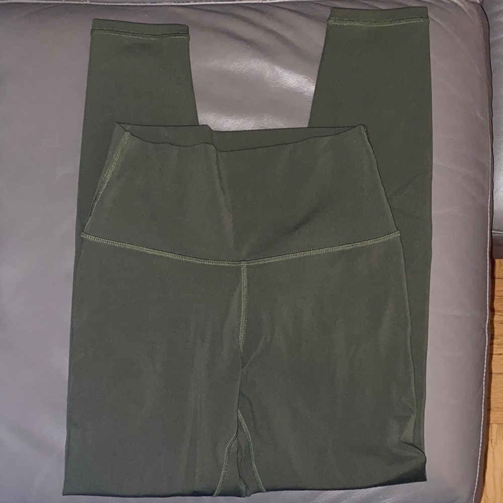 YUNOGA Olive Green High-Waisted Leggings